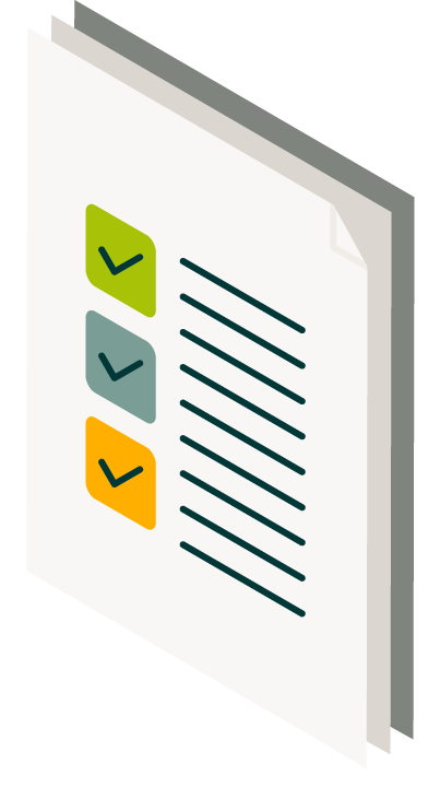 An illustration of a checklist on paper