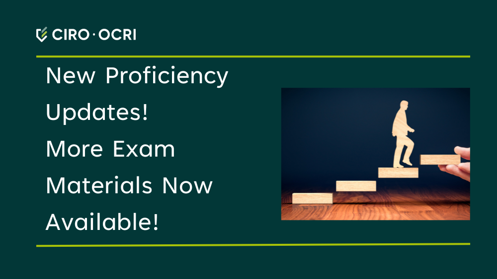 Proficinecy Proficiency | Canadian Investment Regulatory Organization