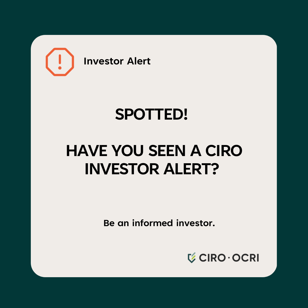 Investor Alert  for social media